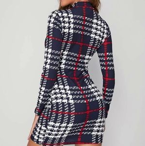 Multicolored plaid dress